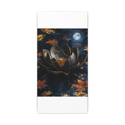 Moonlight Lotus Flower Canvas Art - Kintsugi Fukinsei