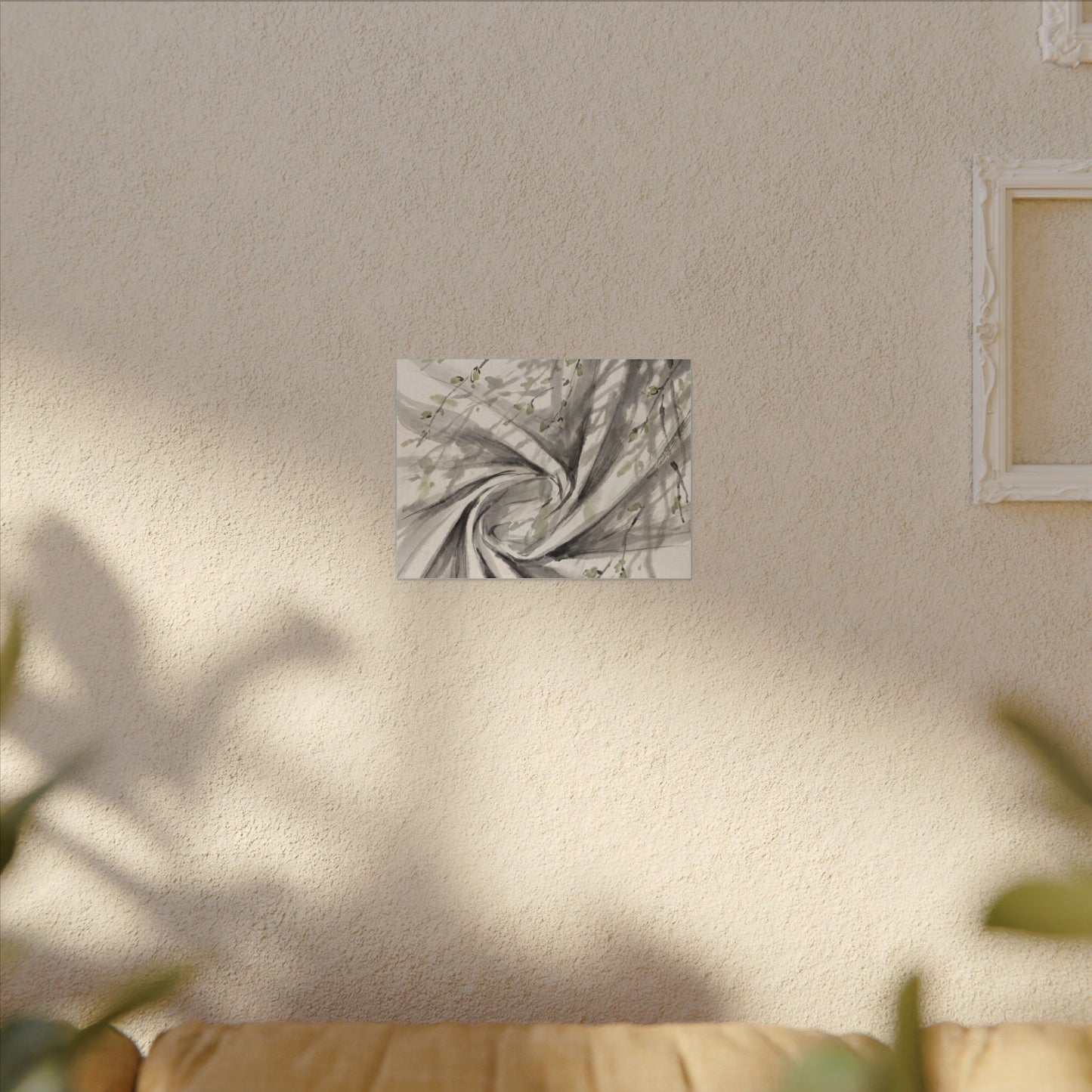 Silk Drape Spring Canvas Art | Zen Contemplative Design