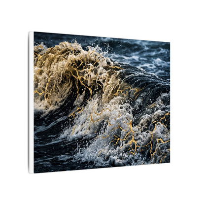 Ocean Wave Winter Canvas Art | Kintsugi Artful Design