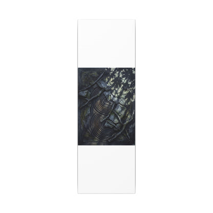 Rock Garden Canvas Art | Winter Dark Japandi Dark Texture Art