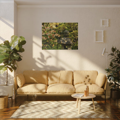 Spring Stone Lantern Gold Repair Canvas Art | Beautiful Decor
