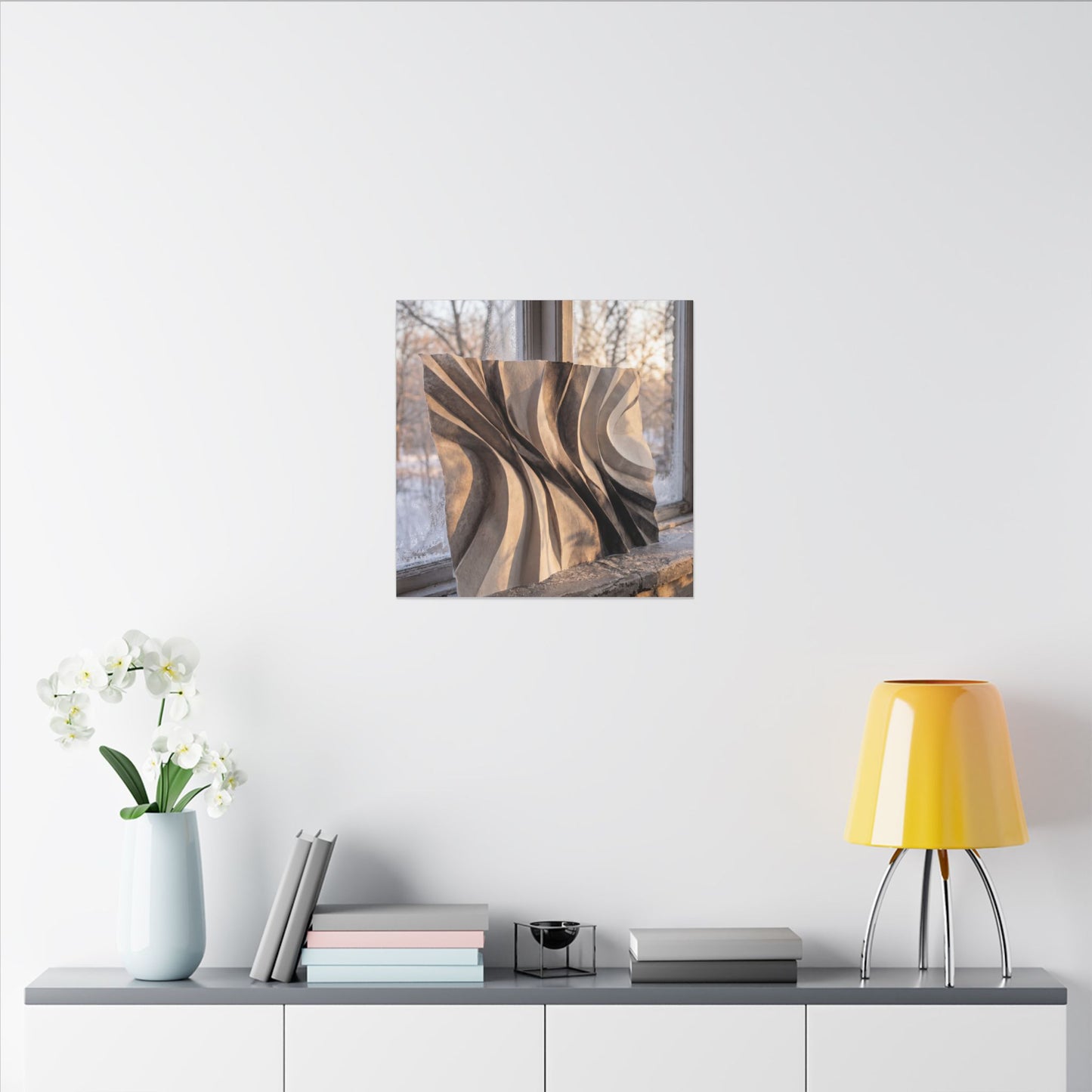 Mono No Aware Paper Fold Canvas Art - Japandi Minimal Line
