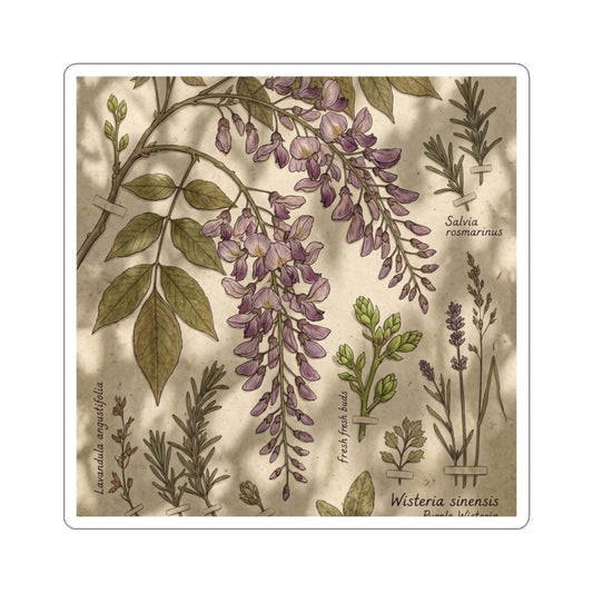 Wisteria Spring Sticker | Cottagecore Earthy Design