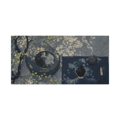 Spring Incense Smoke Ukiyo E Inspired Canvas Art | Tranquil Decor