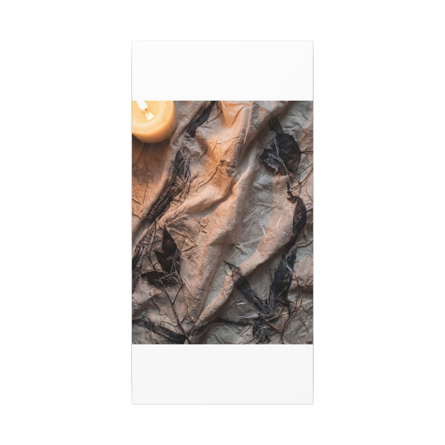 Candlelight Silk Drape Canvas Art - Japandi Mono No Aware