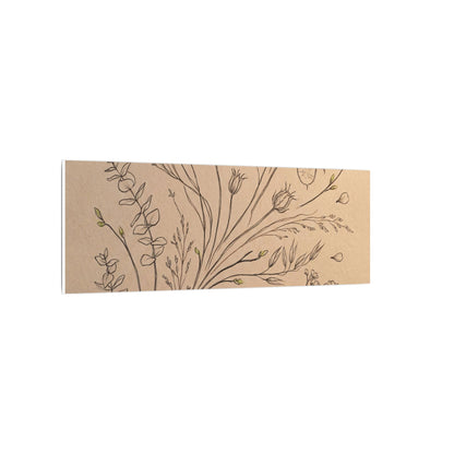 Dried Flowers Canvas Art | Spring Japandi Minimal Line Art