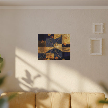 Autumn Water Ripple Crackle Gold Canvas Art | Artful Decor