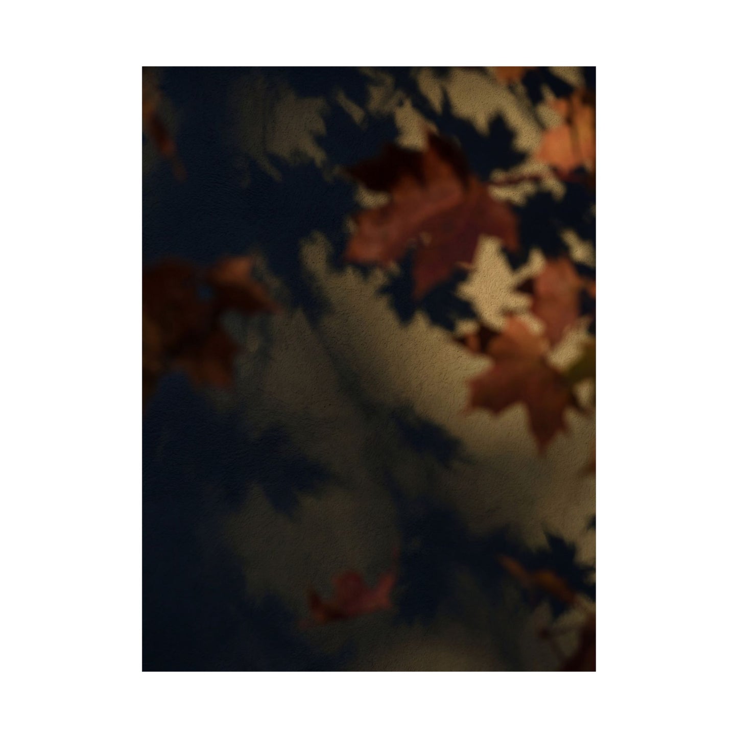 Dark Japandi Shadow Play in Golden Hour | Moody Minimal Wall Art Print