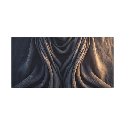Moody Silk Drape Canvas Art - Shadow Zen Dark Japandi