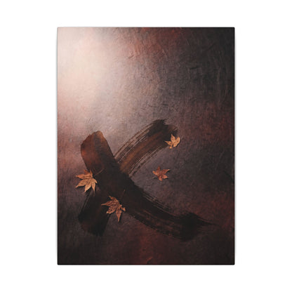 Moody Ink Brushstroke Canvas Art - Moody Minimal Dark Japandi