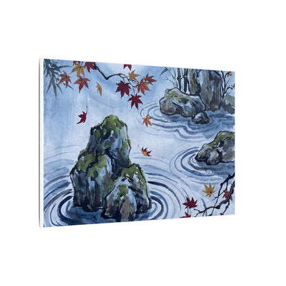 Rock Garden Autumn Canvas Art | Zen Tranquil Design