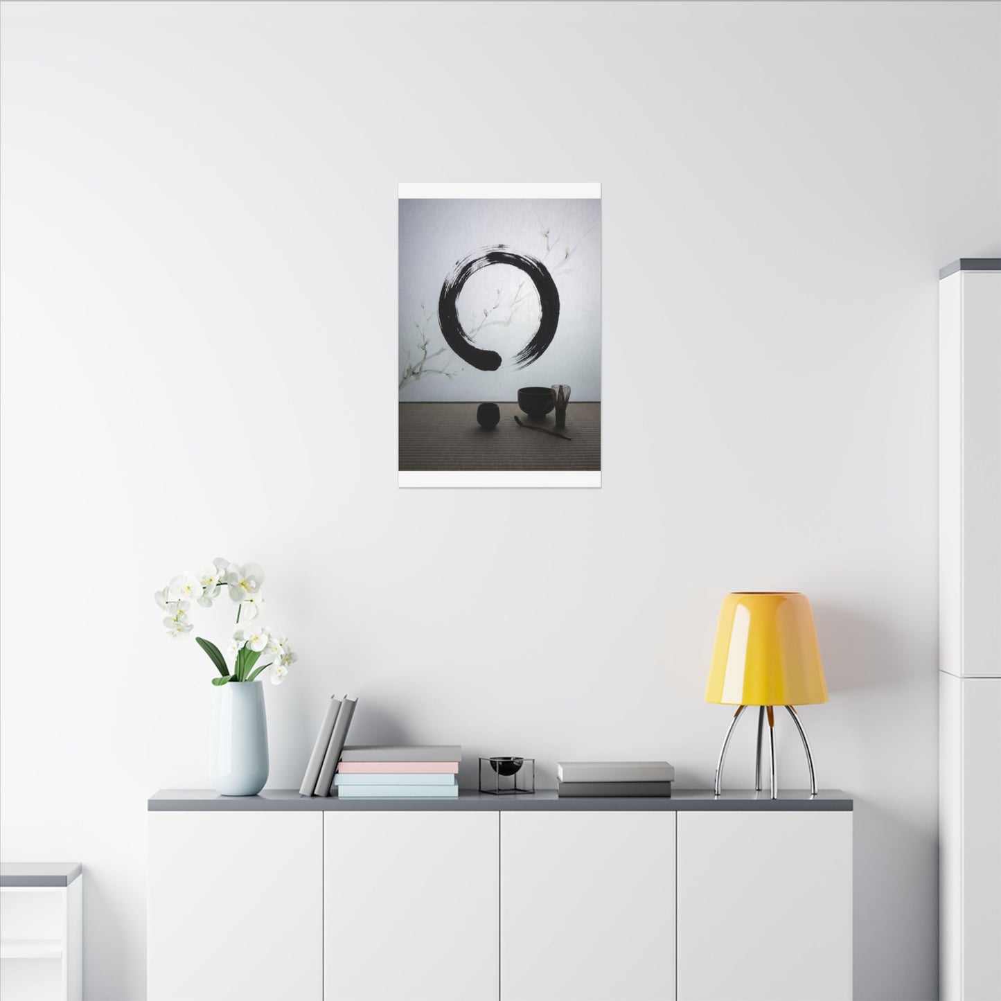 Tea Ceremony Enso Canvas Art | Peaceful Zen Art