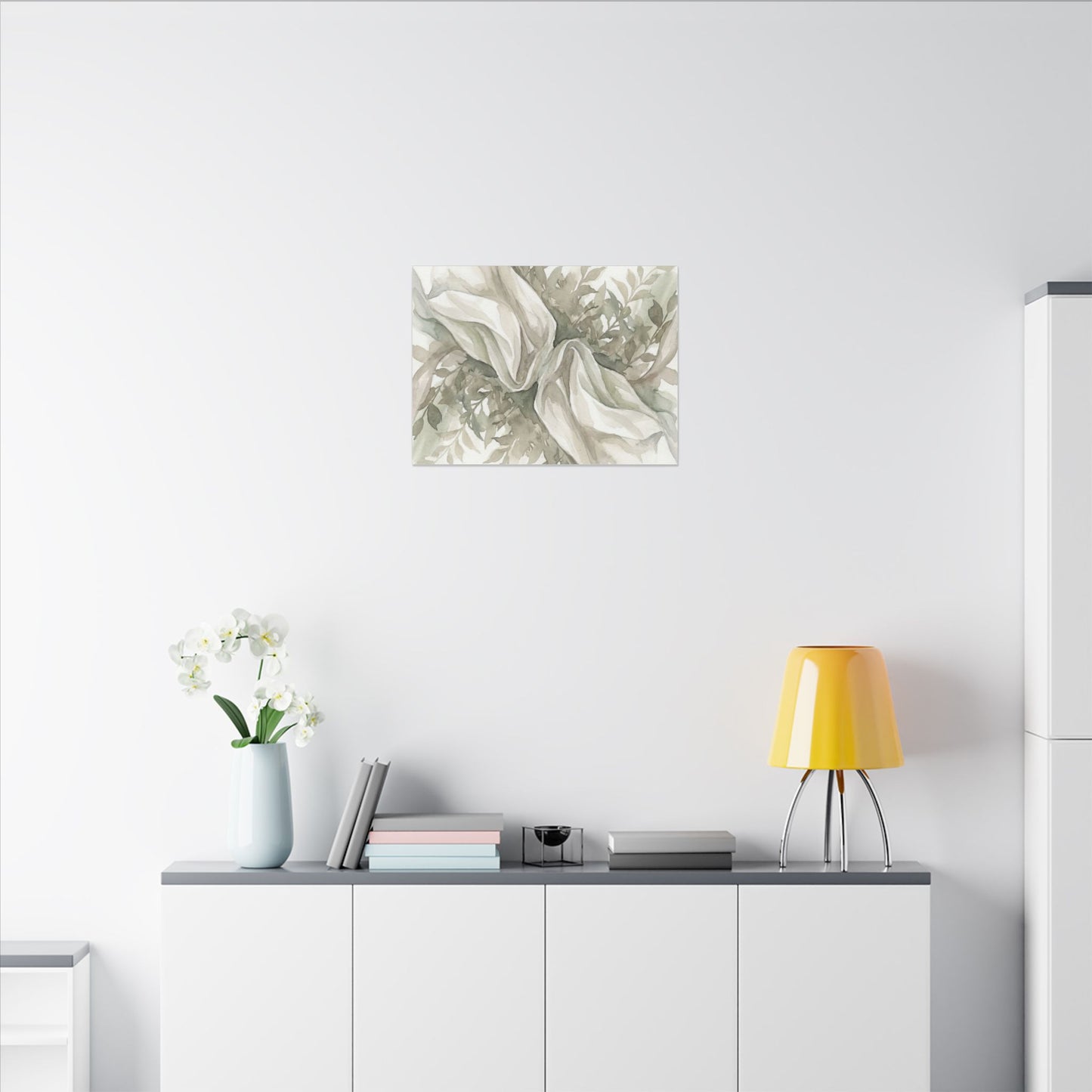 Summer Silk Drape Watercolor Canvas Art | Cozy Decor