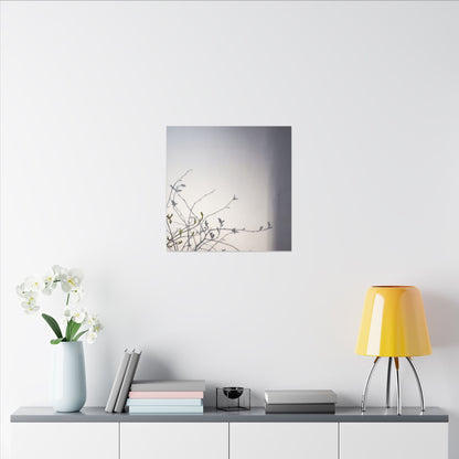 Japandi Shadow Play in Dawn | Japanese Pattern Canvas Art