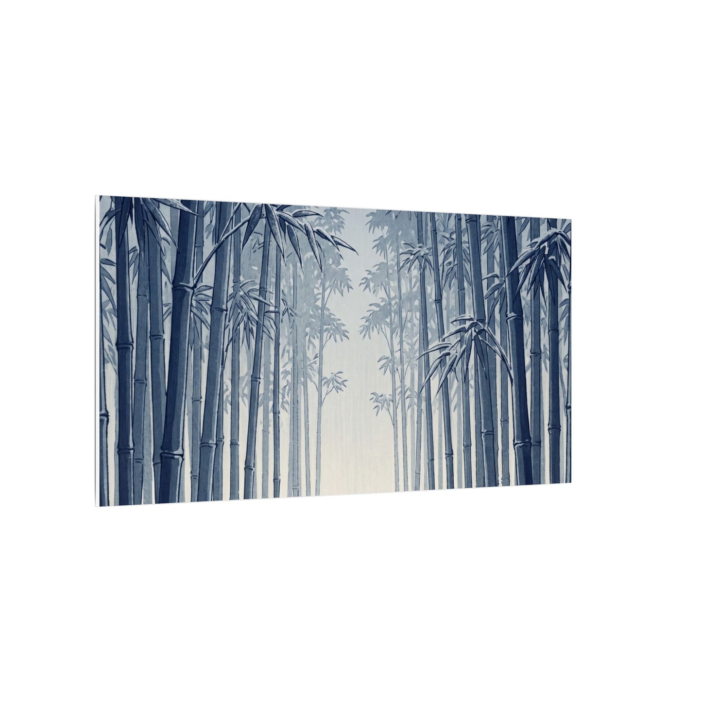 Bamboo Grove Canvas Art | Winter Zen Ukiyo E Inspired Art