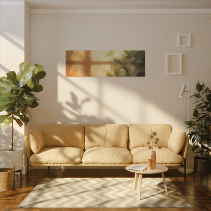 Cozy Shoji Screen Canvas Art - Watercolor Japandi