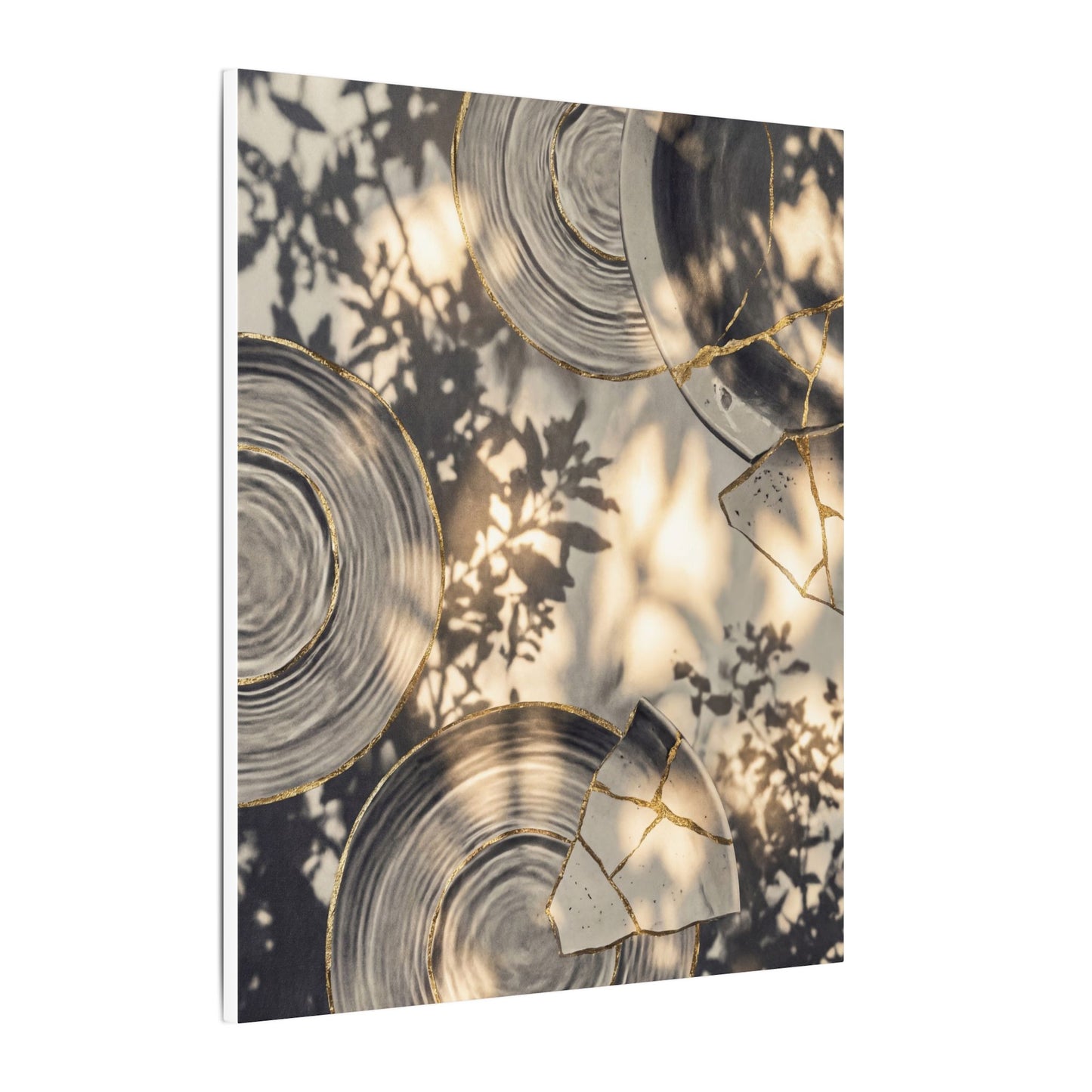 Healing Water Ripple Canvas Art - Gold Vein Kintsugi