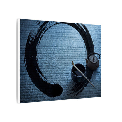 Winter Tea Ceremony Enso Canvas Art | Peaceful Decor