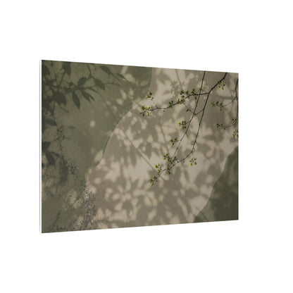 Neutral Shadow Play Canvas Art - Japanese Pattern Japandi