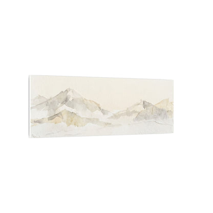 Mountain Mist Winter Canvas Art | Japandi Warm Design