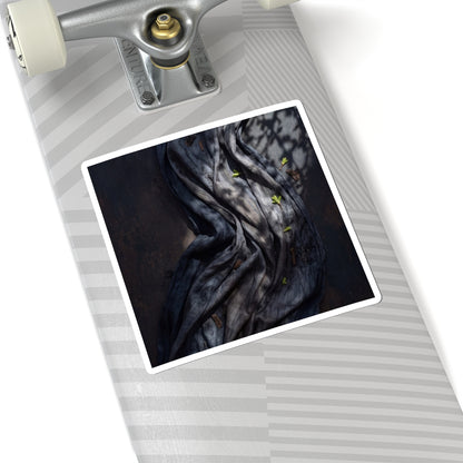 Silk Drape Spring Sticker | Dark Japandi Bold Design