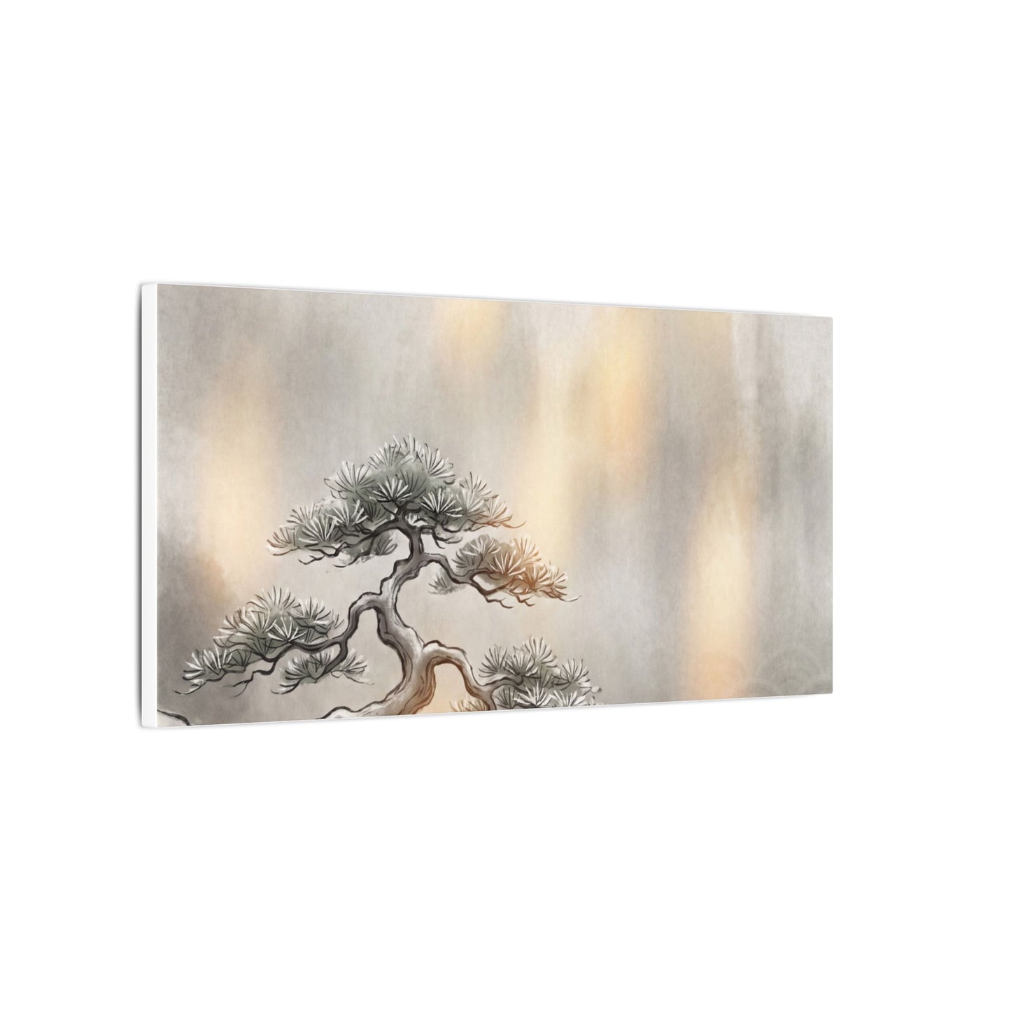 Pine Tree Canvas Art | Winter Japandi Japanese Pattern Art