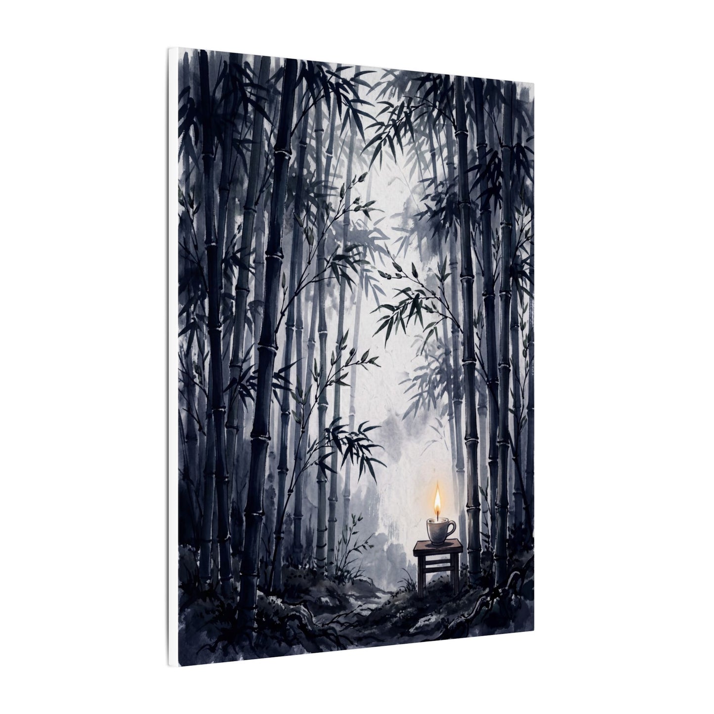 Tranquil Bamboo Grove Canvas Art - Sumi E Zen