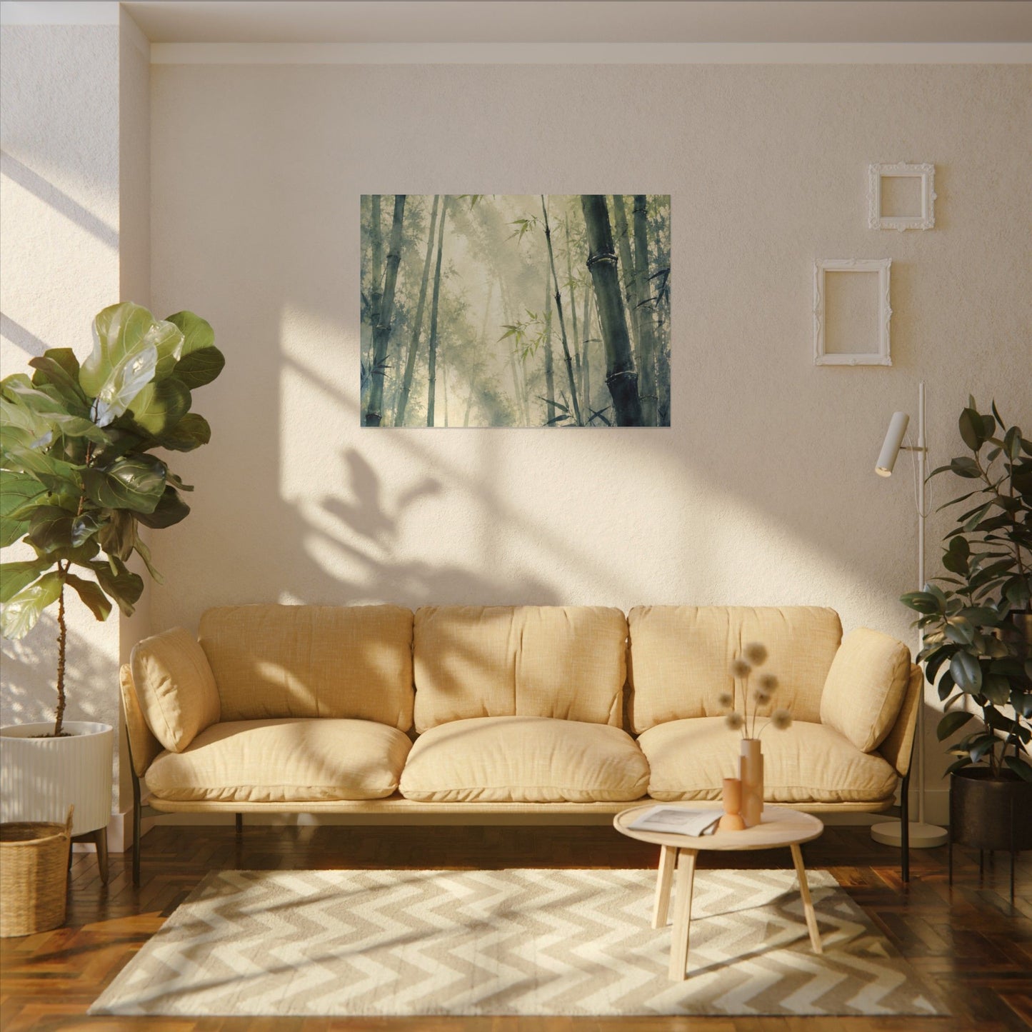 Bamboo Grove Spring Canvas Art | Zen Serene Design