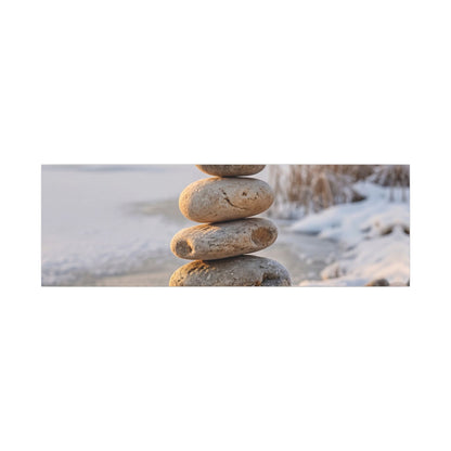 Ma River Stones Canvas Art - Japandi Japanese Pattern