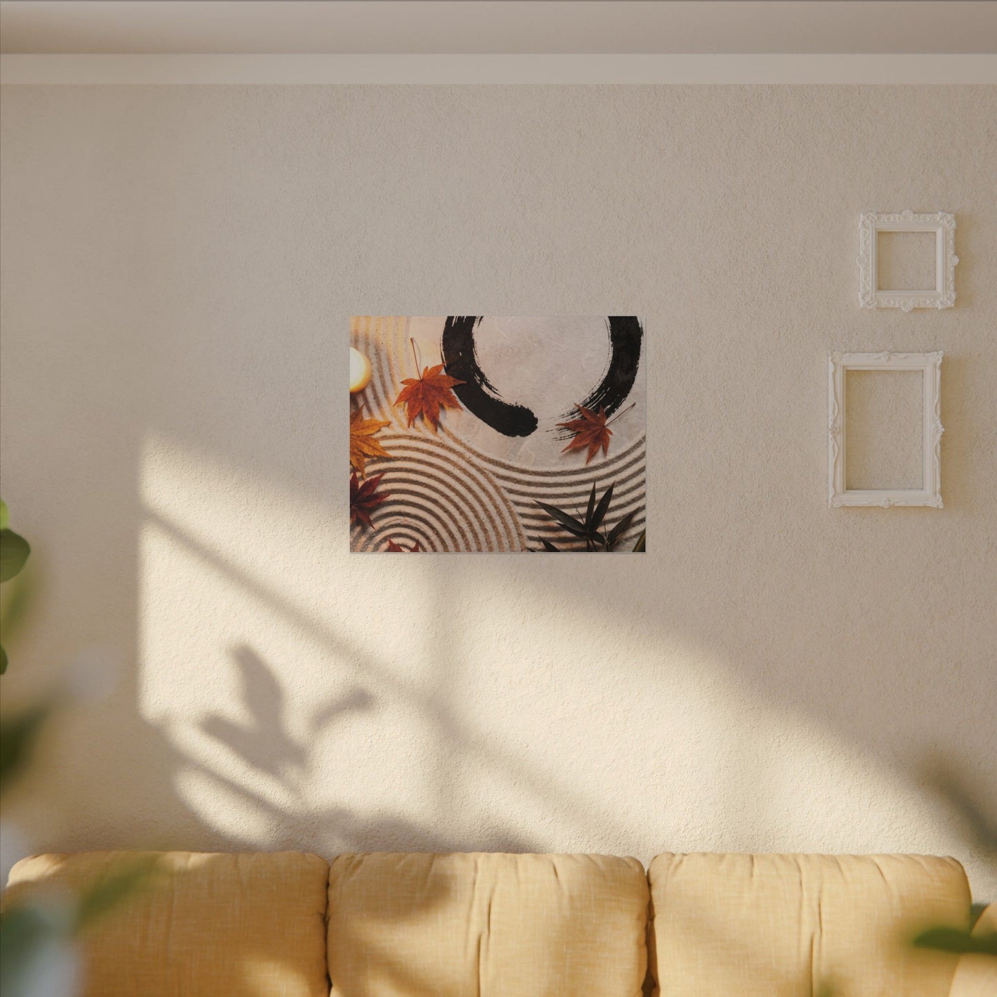 Tranquil Rock Garden Canvas Art - Enso Zen