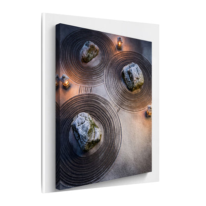 Candlelight Rock Garden Canvas Art - Japandi Ma