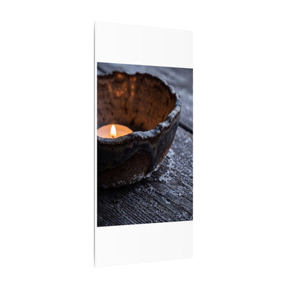 Atmospheric Ceramic Bowl Canvas Art - Moody Minimal Dark Japandi