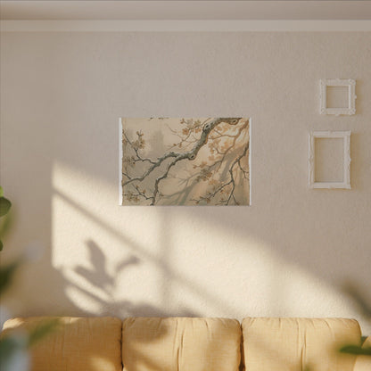 Cherry Blossom Canvas Art | Winter Japandi Japanese Pattern Art