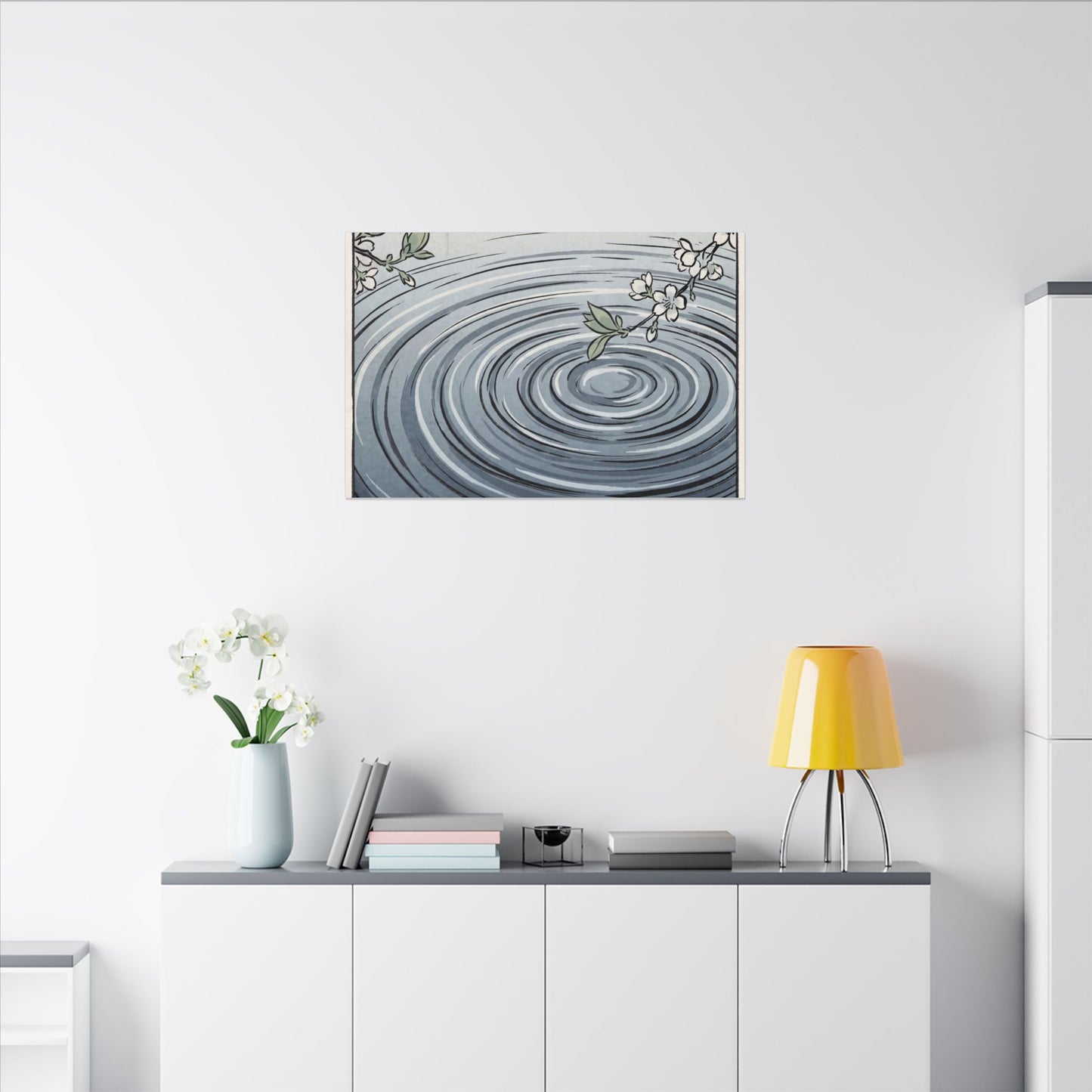 Calm Water Ripple Canvas Art - Ukiyo E Inspired Zen