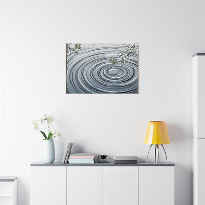 Calm Water Ripple Canvas Art - Ukiyo E Inspired Zen
