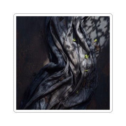 Silk Drape Spring Sticker | Dark Japandi Bold Design