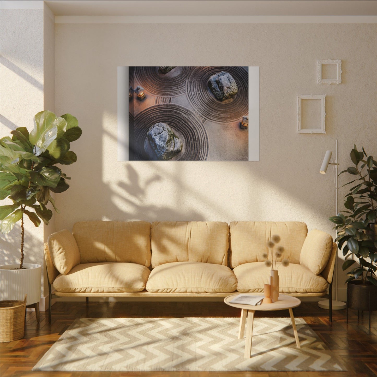 Candlelight Rock Garden Canvas Art - Japandi Ma