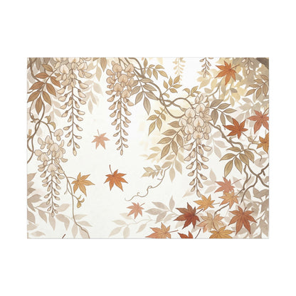 Shibui Wisteria Canvas Art - Japandi Japanese Pattern Art Print