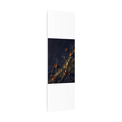 Cracked Earth Canvas Art | Autumn Dark Japandi Dark Texture Art