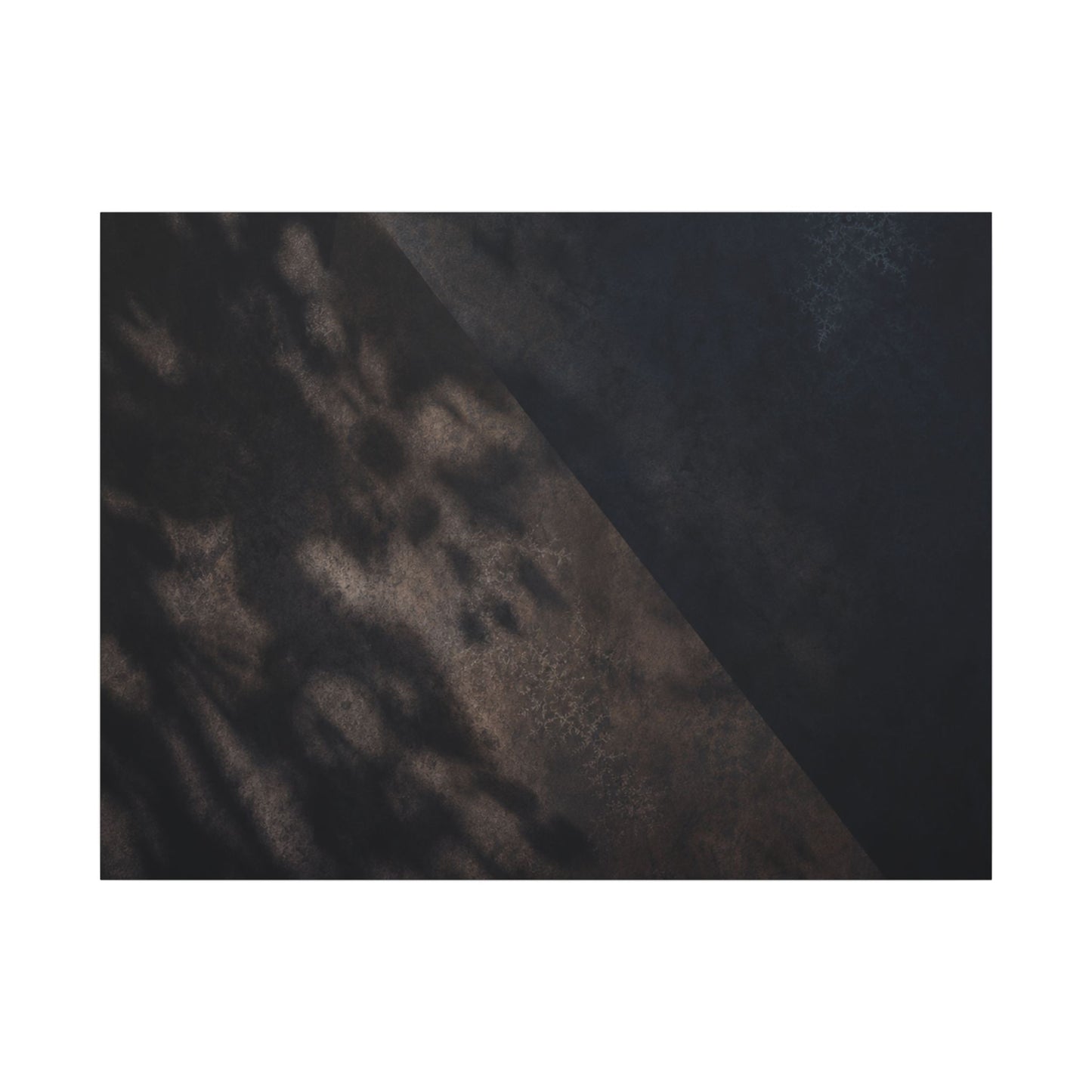 Shadow Play Winter Canvas Art | Dark Japandi Moody Design