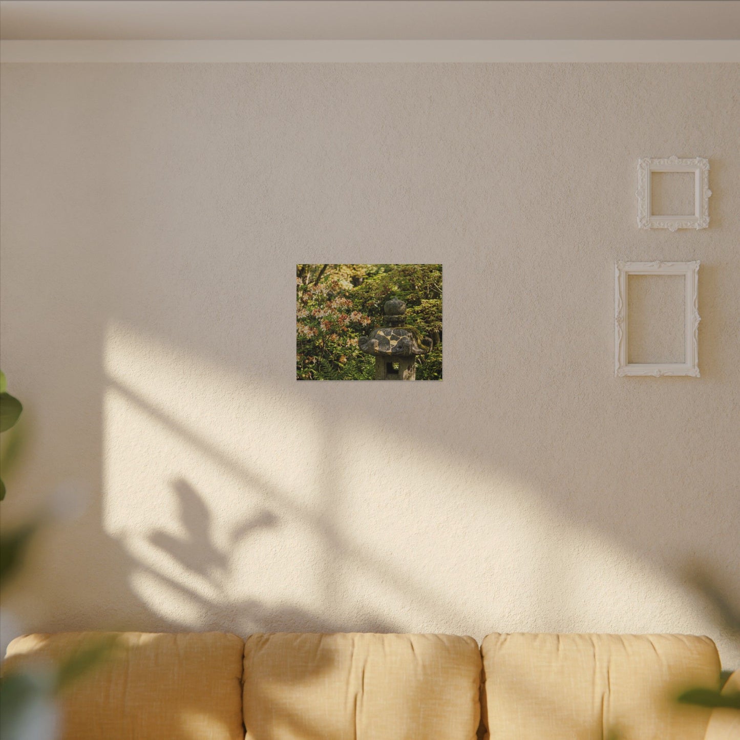 Spring Stone Lantern Gold Repair Canvas Art | Beautiful Decor