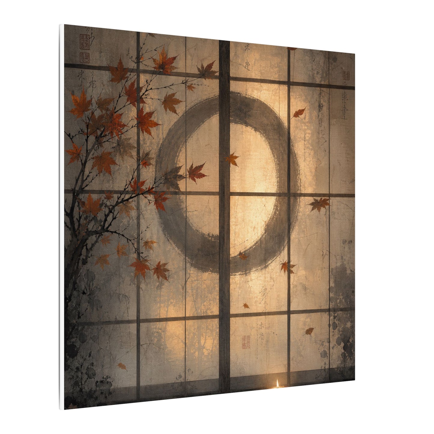 Shoji Screen Texture Canvas Art | Earthy Japandi Art