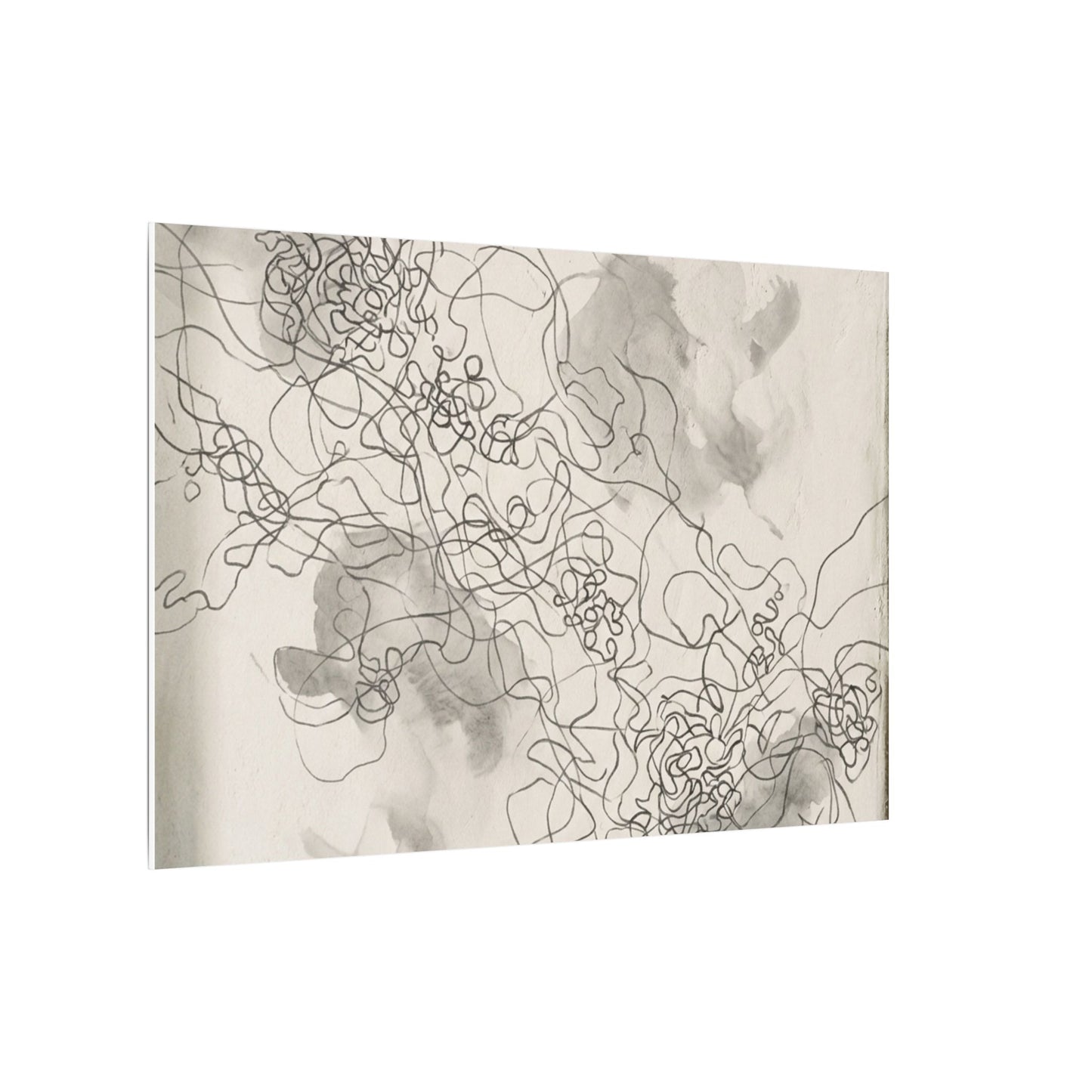 Summer Shadow Play Minimal Line Canvas Art | Earthy Decor