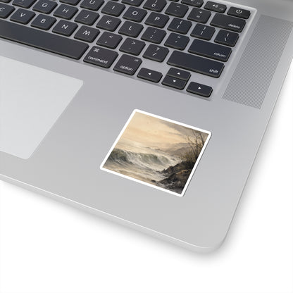 Ma Ocean Wave Sticker - Japandi Watercolor