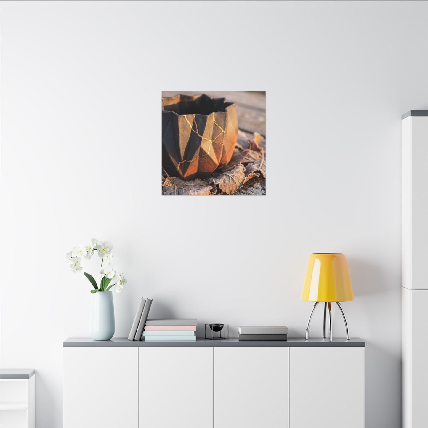 Paper Fold Gold Repair Canvas Art | Philosophical Kintsugi Art
