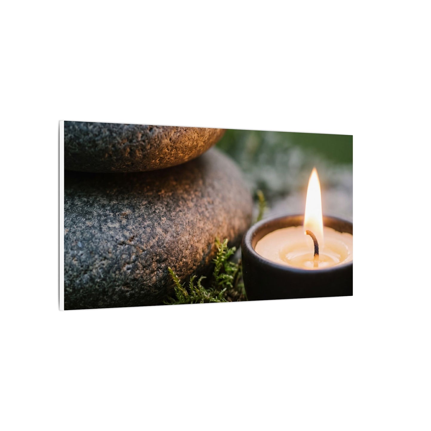 Warm River Stones Canvas Art - Japanese Pattern Japandi