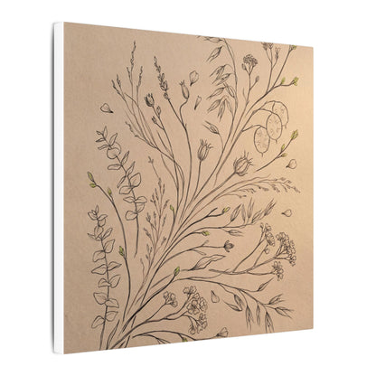 Dried Flowers Canvas Art | Spring Japandi Minimal Line Art