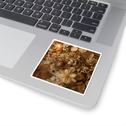 Dried Flowers Spring Sticker | Japandi Earthy Design