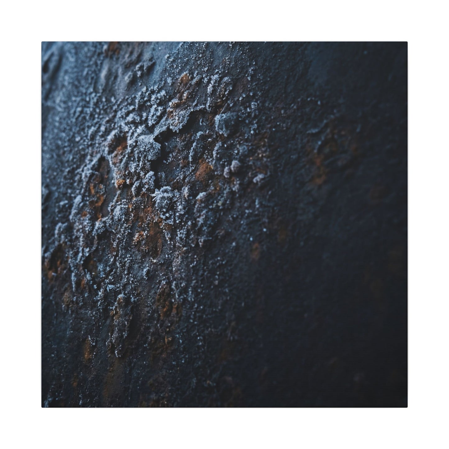Rust Patina Canvas Art | Winter Dark Japandi Shadow Zen Art