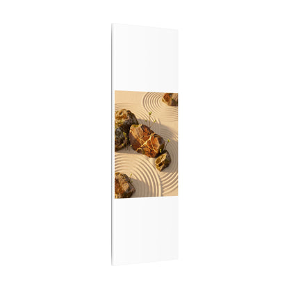 Kanso Rock Garden Canvas Art - Kintsugi Crackle Gold